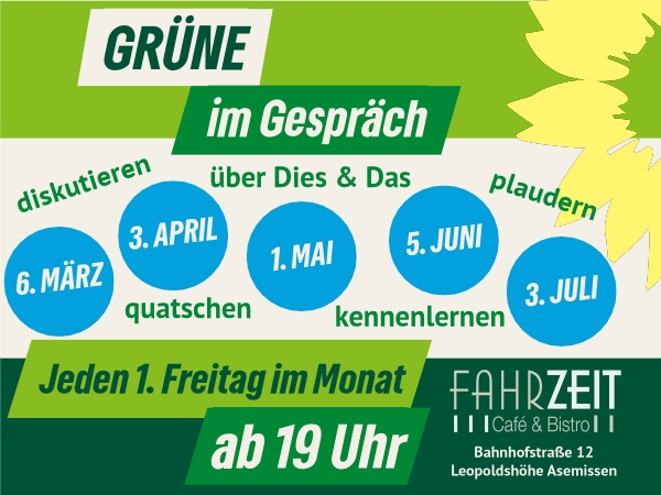 Grüne wieder freitags im Gespräch