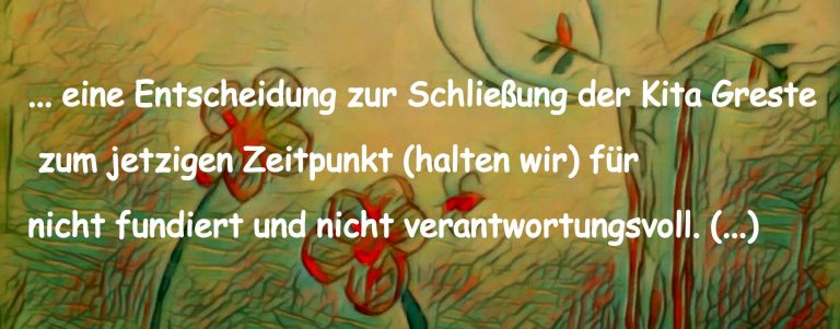 Antrag „Zukunft der Kita Greste“