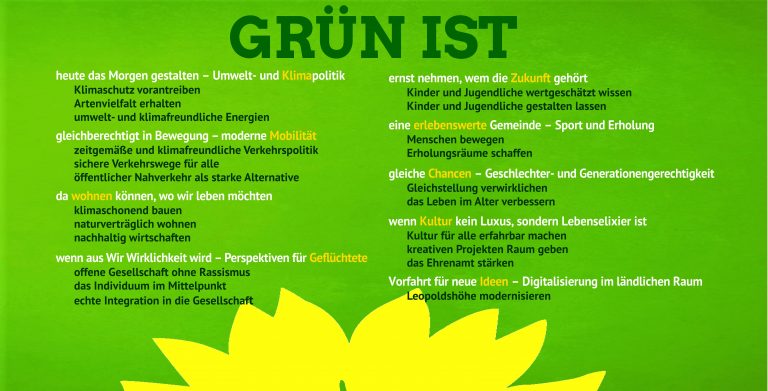 Grünes Wahlprogramm