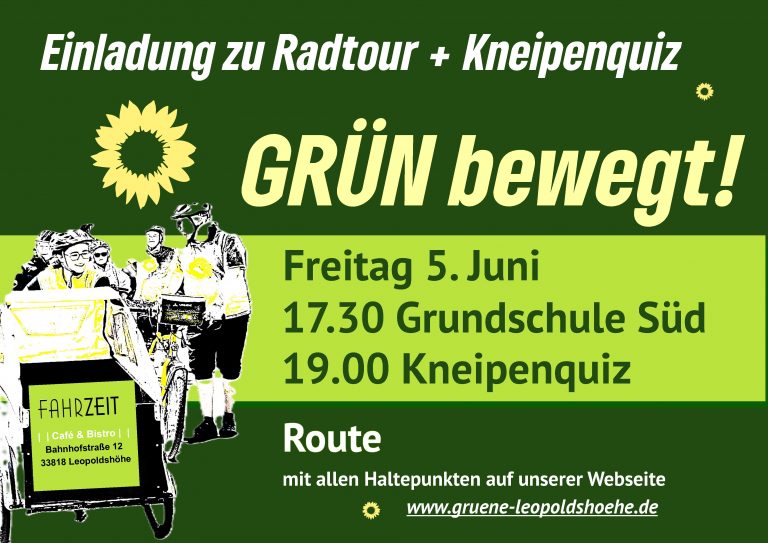 GRÜN bewegt:  5. Juni ab 17.30