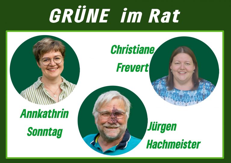 Drei GRÜNE im neuen Rat