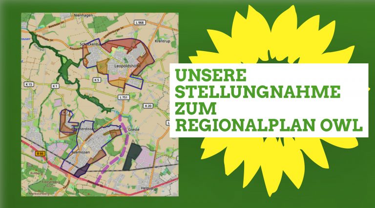 Grüne Stellungnahme zum Regionalplan